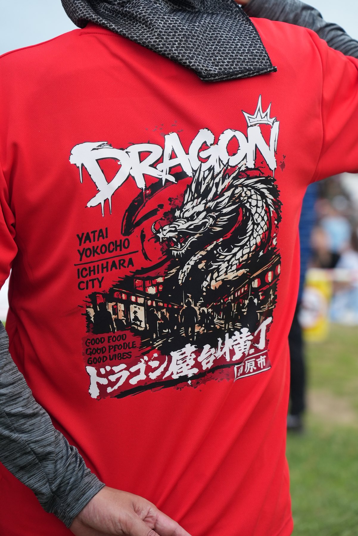 ドラゴン屋台横丁Tシャツのプリント部分